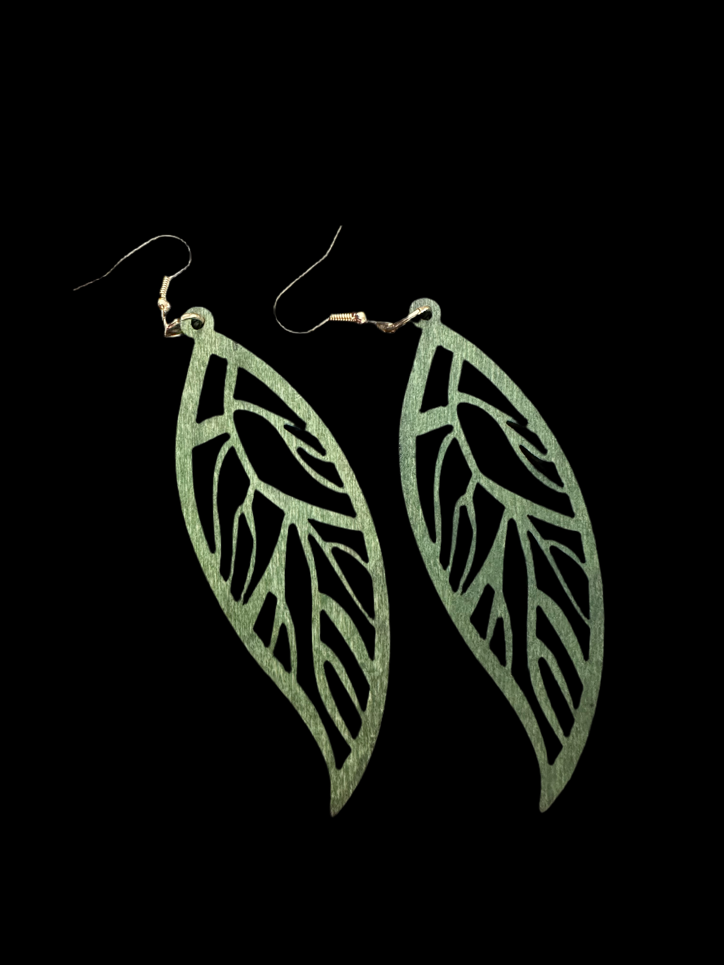 Long plant earrings